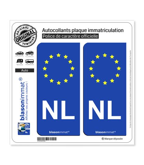 plaque immatriculation nl